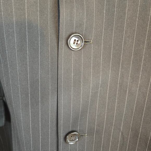 Suits U Men's Blazer 46R 46 Regular XL Sport Coat Gray Suit Jacket 3 Buttons - Picture 4 of 8